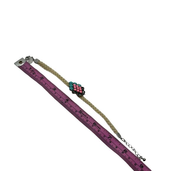 American Eagle Outfitters Bracelet Womens Yellow Colorful Adjustable Woven Boho - Picture 10 of 10